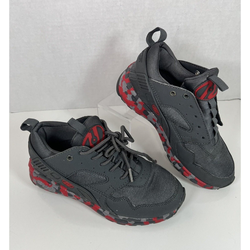 Heelys Force Women's 5 Gray Red Camo Skate Sneakers Shoes Wheel Youth 3